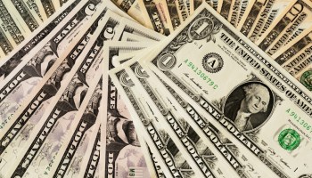 A spread of US dollar bills filling the whole picture