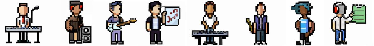 business people working in the music industry