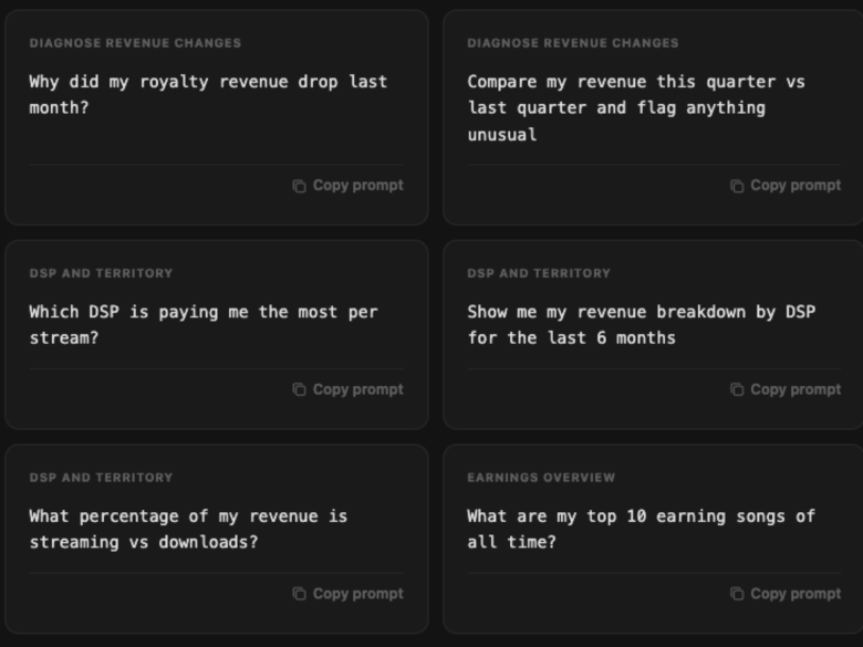 List of prompts in Mogul MCP